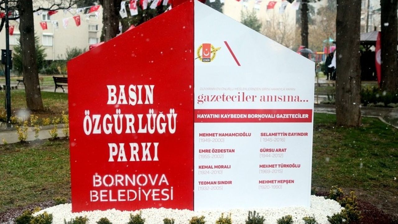 Bornova’da ‘Basın Özgürlüğü Parkı’ açıldı