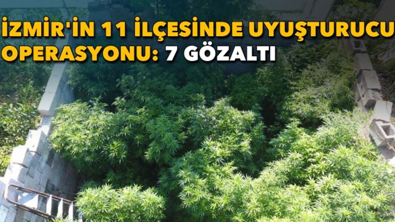 İzmir'in 11 ilçesinde uyuşturucu operasyonu: 7 gözaltı