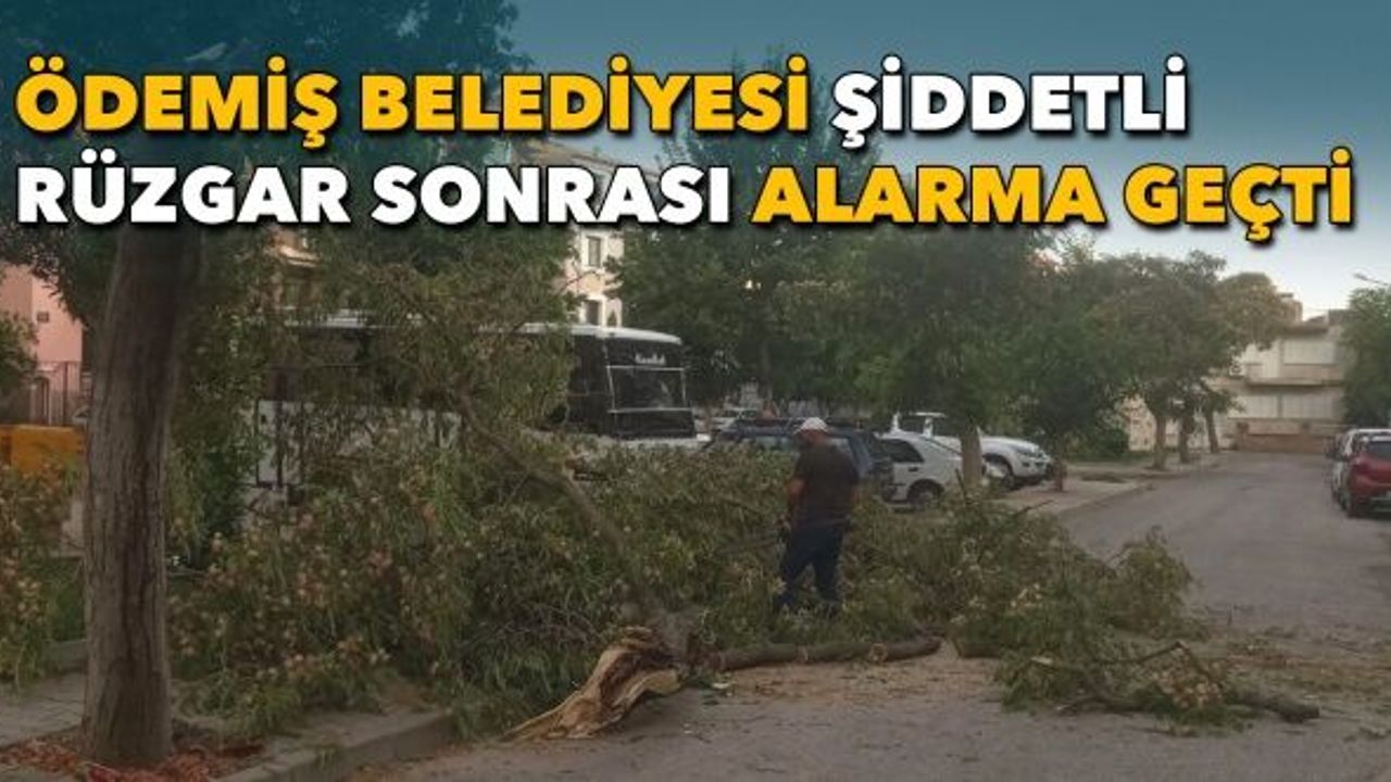 Ödemiş Belediyesi şiddetli rüzgar sonrası alarma geçti 
