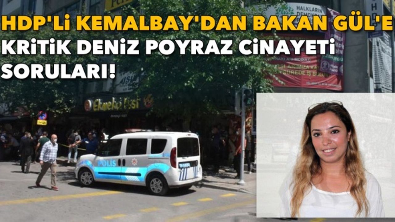 HDP'li Kemalbay'dan Bakan Gül'e kritik Deniz Poyraz cinayeti soruları!