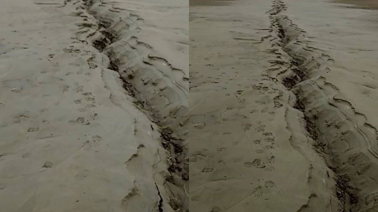 Elazığ'da fay hattındaki zemin sıvılaşması görüntülendi