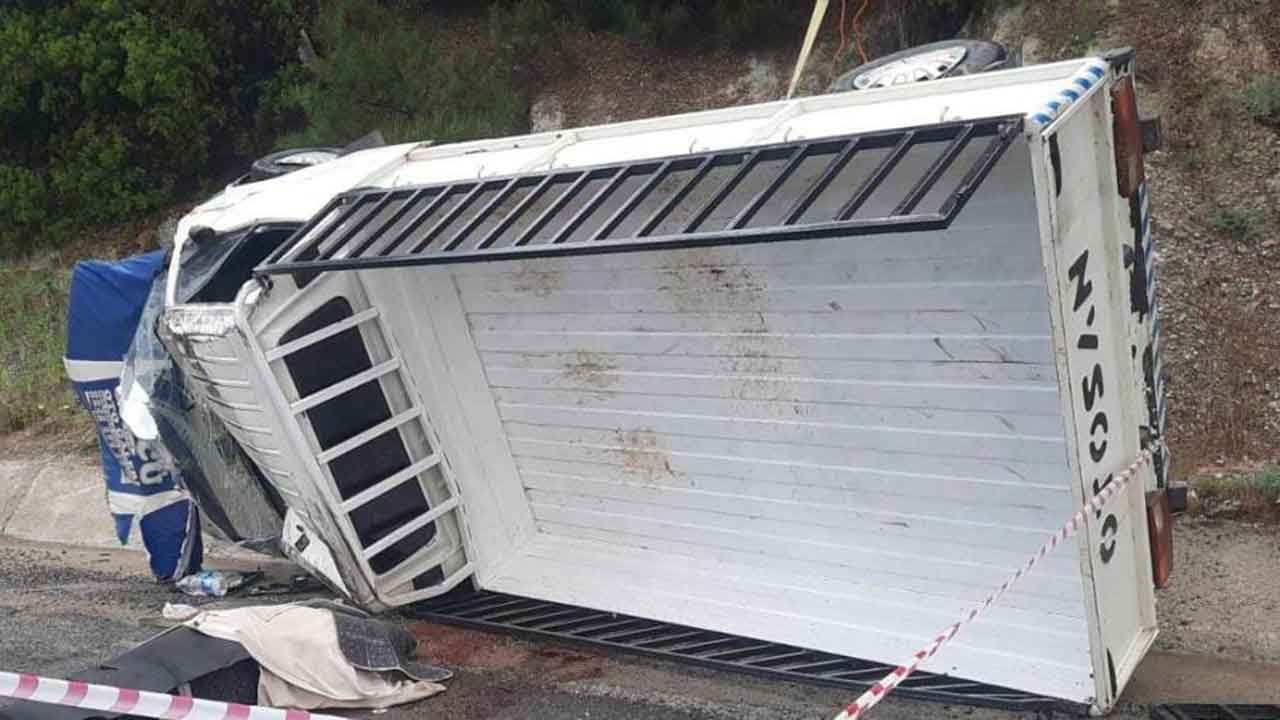 Denizli'de kamyonet takla attı: 1 ölü, 1 yaralı