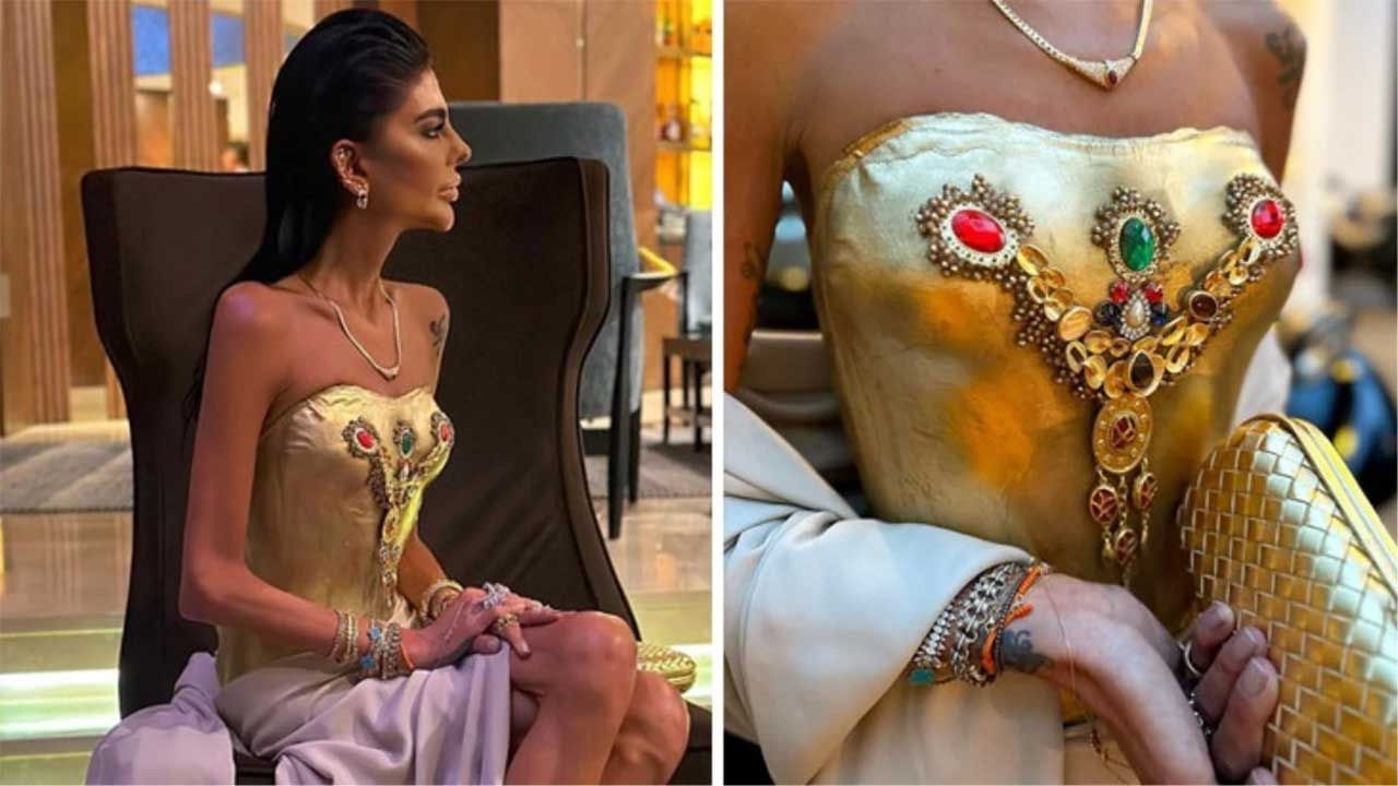 Süreyya Yalçın 3 milyon TL'lik elbise giydi: Altın kaplama
