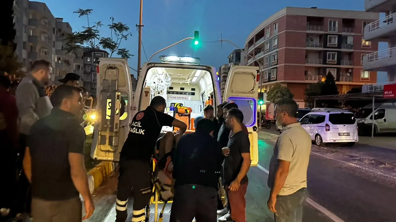 Milas’ta otomobilin çarptığı yaya ağır yaralandı   