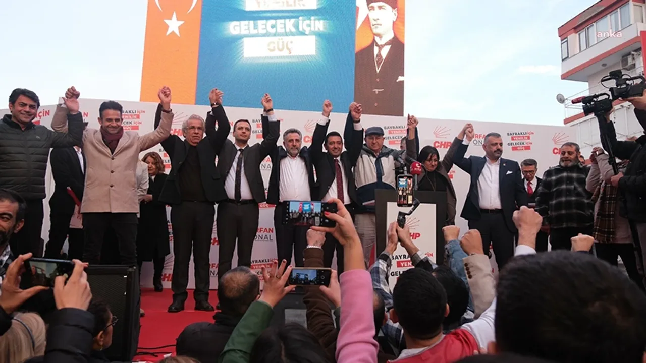 CHP'nin Bayraklı Belediye Başkanı Adayı İrfan Önal, seçim çalışmalarına mitingle başladı