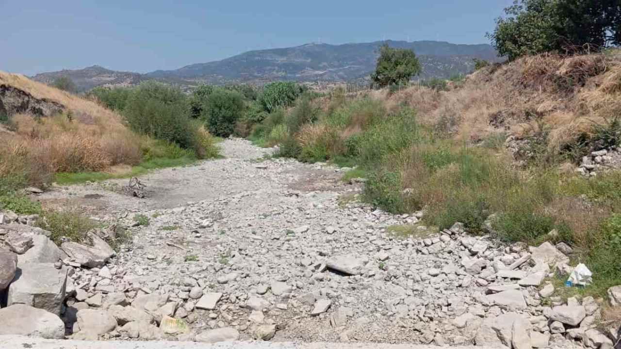 Bergama'da çiftçi isyanda: Bakırçay'la birlikte ürünler de kurudu