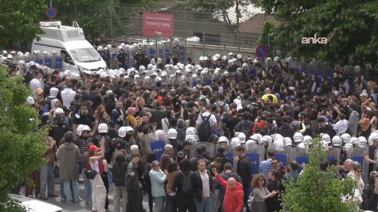 Bilgi Üniversitesi’nde eylem sürüyor: Polis müdahale etti!