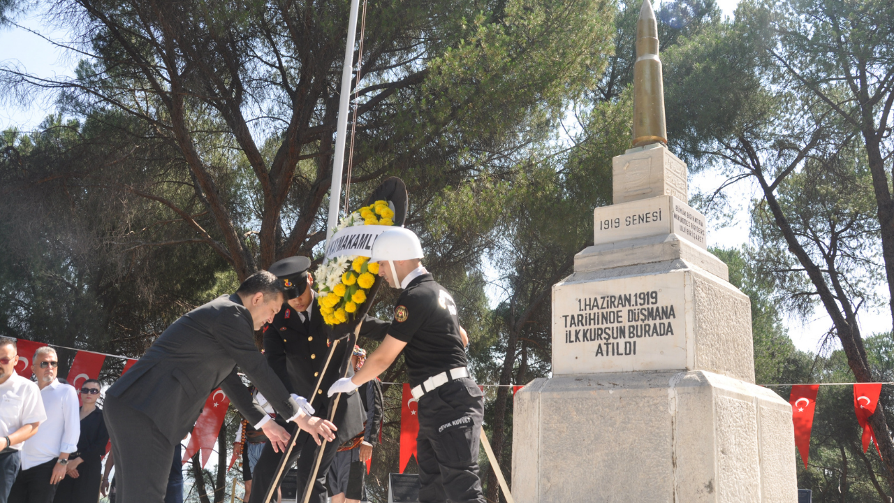 Ödemiş'te ilk kurşunun 107'nci yıl dönümü dolayısıyla tören 