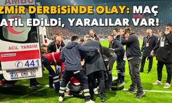İzmir derbisinde olay: Maç tatil edildi, yaralılar var!
