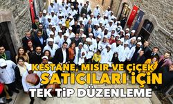 Kestane, mısır ve çiçek satıcıları için tek tip düzenleme