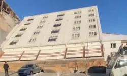 Yıkılmadı, temeliyle yan yattı