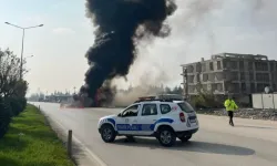 Yolcu otobüsünde panik: Seyir halindeyken alev alev yandı