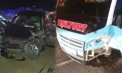 Manisa'da otomobil ve minibüs çarpıştı: 5 yaralı