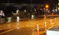 Bodrum'da içme suyu hattında patlama: Yol trafiğe kapatıldı