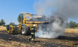 Biçerdöverde çıkan yangın buğday tarlasına sıçradı: 10 dönüm alan zarar gördü