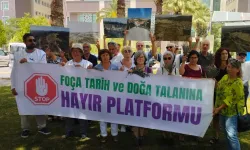 Foça'da taş ocağı tepkisi: Zeytinlik alanlar da zarar görüyor