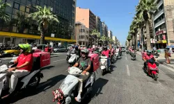 İzmir'de moto kuryeler eyleme çıktı: Yaşamak istiyoruz