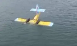 Yangın söndürme uçağı su alırken Bafa Gölü’ne battı