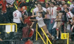 Türkiye - Gürcistan maçı öncesi kavga: Tribünler karıştı, polis müdahale etti