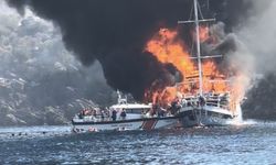 Marmaris'teki tekne yangını: Gözaltına alınan iki kişi serbest