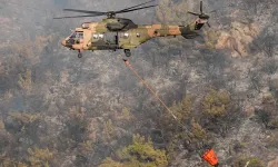 TSK, Karşıyaka yangınına 9 helikopterle destek sağladı