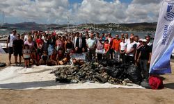 Muğla'da Erasmus öğrencileri ile kıyı temizliği: 175 kilo atık toplandı