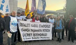 İzmir'de KESK’ten 2025 yılı bütçesine protesto: Sefaleti kabul etmiyoruz