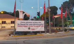 Ödemiş'te pankartlı tepki: Çevre yolu istiyoruz