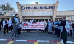 Ege Üniversitesi'nde sağlık emekçilerinden tepki: Yetersiz teşvik ödemeleri protesto edildi