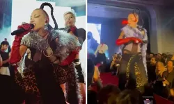 Hande Yener konserinde ilginç anlar: Mikrofonu uzattığı gibi çekti