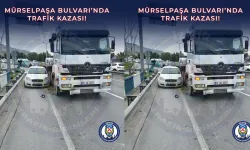 İzmirliler Mürselpaşa Bulvarı'nda kaza var: Trafik kilit