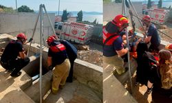 İzmir'de yaşlı kadın kuyuya düştü