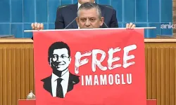 Özgür Özel, İmamoğlu'nun yasaklanan pankartını açtı: Hadi gel indir