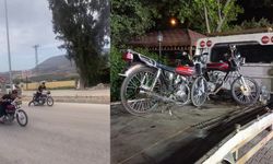 Yolu kapatıp yarıştılar: 96 bin TL ceza kesildi