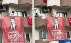 Efes Selçuk’ta CHP’nin İmamoğlu pankartı kaldırıldı: Onbaşıoğlu balkonuna astı