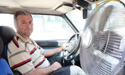 Yaz sıcaklarına karşı ilginç çözüm: Otomobiline vantilatör taktı