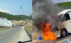 Muğla’da seyir halindeki minibüste yangın paniği: Yolcular alevlerden son anda kurtuldu
