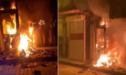 İşyerine molotoflu saldırı: Alev topuna döndü!