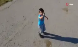Küçük çocuğun drone ile imtihanı: İzleyenleri güldüren anlar