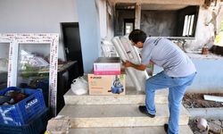 Fethiye Belediyesi’nden evi yanan vatandaşa eşya desteği