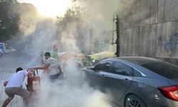 İzelman otoparkında yangın paniği: Şüpheli gözaltına alındı!
