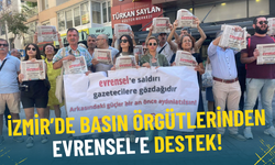 İzmir’de basın örgütlerinden Evrensel’e destek: Özgür basın susmadı, susmayacak