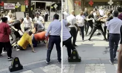 Cadde ortasında kavga: O anlar kameralara yansıdı