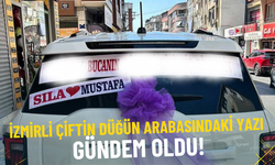İzmir’de mizahi protesto: Düğün arabasındaki yazı sosyal medyada gündem oldu