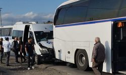 Zincirleme kazada 9 işçi yaralandı