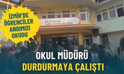 İzmir’de öğrenciler Andımızı okudu: Okul müdürü engel olmaya çalıştı