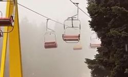 Uludağ’a lapa lapa kar yağdı