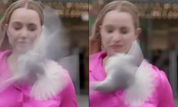 Haber yarıda kaldı: Muhabirin yüzüne canlı yayında kuş çarptı!