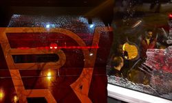 Galatasaray otobüsüne taşlı saldırı