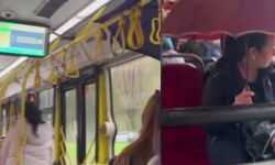 Otobüste yağmur yağdı: Yolcular şemsiye açtı